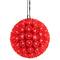 LED Lighted Starlight Sphere Hanging Outdoor Christmas Decoration- 7.5" - Red Lights